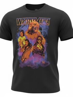 WWE Black WrestleMania Graphic Tee